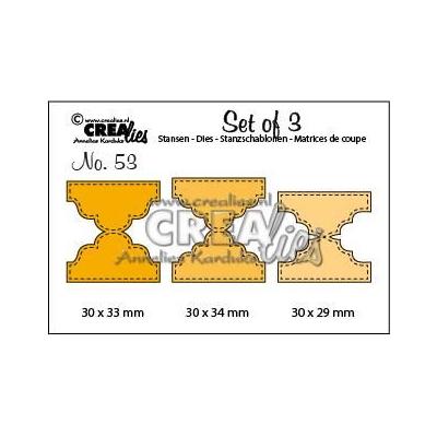 Crealies Stanzschablonen Set of 3 -  53 Doppelte Tabs